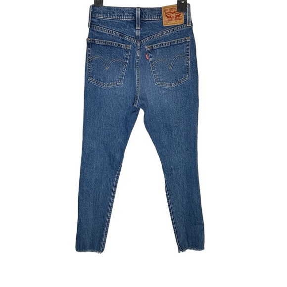 Women's Levi’s 501 S Skinny Jeans Size 25x28 Distressed Destroyed Legs‎ Raw Hem - Picture 2 of 6